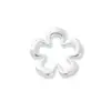 Nuevo Colgante de Flor Hueca Brillante de Plata de Ley Sólida S925 Cuentas Espaciadoras Pequeñas para Pulsera de Cristal DIY Accesorios de Collar