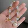 Creme de duas cores pulseira de orquídea feminino pequeno livro vermelho popular menina elegante Yiwu pequena jóia pulseira de flor de cristal