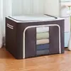 Caja de Almacenamiento de Tela Oxford, Caja Plegable de Tela con Marco de Acero, Caja de Almacenamiento Doméstico de Gran Capacidad, Caja Organizadora para Ropa y Edredones