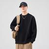 Anyang Marca Trendy Top de Cor Sólida com Top Line All-match Gola Redonda Pulôver Novo Suor de Manga Comprida Casual Solto para Homens