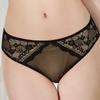 Ropa Interior Sexy para Mujer Transfronteriza Encaje Hueco Ultra Fino Francés Algodón Puro en la Entrepierna Levanta Glúteos Cintura Baja Bragas