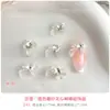 Corazón de Dragón Lazo Accesorios para Arte de Uñas Hielo Translúcido Resina Escarchada Diamante Tridimensional Rosa Amor Diamante Accesorios para Uñas Usables