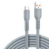 Cable de Datos de Silicona Personalizado de 20W, Cable de Carga Rápida Engrosado para Apple y Android, Cable de Datos Tipo C de Carga Súper Rápida de 6A