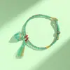 Pulsera Roja Tradicional para Mujer con Borlas para el Festival del Bote del Dragón, Pulsera de Cuerda de Cinco Colores, Pulsera Hecha a Mano de Estilo Étnico al por Mayor