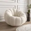 Sillón perezoso silla calabaza, individual, estilo crema, reclinable y para dormir, sofá pequeño para apartamentos pequeños, dormitorio, balcón, silla de ocio