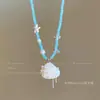 Estilo Oceánico de Verano Dopamina Colorida Colgante de Concha Estrella de Mar Cadena para Clavícula Nicho de Alto Valor Personalidad Cadena para el Cuello Versátil