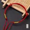 Pulsera Semi-terminada de la Suerte para Mujer, Cordón Trenzado DIY, Estilo Xiaohongshu, Se Puede Usar con Accesorios, Tendencia Creativa Hecha a Mano Estilo Chino