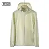 Ropa de Protección Solar Estilo Montaña para Hombres y Mujeres, Chaqueta Ligera con Capucha para Exteriores, Ropa de Pesca de Seda Hielo de Verano con Protección UV para Pareja