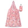 Bolsa de compras plegable en stock creativa bolsa de compras portátil transfronteriza poliéster 190T bolsa de compras de supermercado con estampado al por mayor