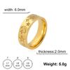 Anillo de Acero Inoxidable Luna Estrella 6mm Estilo Boho Anillo Estético Tendencia Joyería para Pareja Boda Regalo
