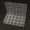 Caja de Plástico Transparente de PP con 24 Compartimentos para Guardar Cuentas Pequeñas, Caja de Exhibición para Joyería y Arte de Uñas, Accesorios de Ferretería, Caja para Equipo de Pesca