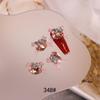 Joyería para uñas lazo de organza pila taladro de mano bola acabado flash huevo de paloma tela taladro para uñas al por mayor