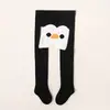 Leggings para Bebês e Crianças Pequenas Primavera e Outono Novo Malha de Algodão Fofa Animal de Desenho Animado Meia-calça para Meninas para Roupa Externa Grande Pp