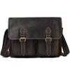 Bolso de Hombro para Hombre de Cuero Genuino Cuero Crazy Horse Bolso Cruzado Cuero de Vaca de Primera Capa Solapa Bolso de Hombro Transfronterizo