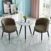 Cadeira de Lazer para Varanda Nórdica Simples Moderna Conjunto de Uma Mesa e Duas Cadeiras Combinação de Mesa Redonda Pequena e Cadeiras Celebridade da Internet em Casa Luxo Leve