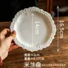 Platos Pequeños de Cerámica de 6 Pulgadas Platos de Postre Platos Comerciales para Aperitivos Platos Planos Grabados para Porción Individual Platos de Porcelana