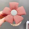 Cuerda para el cabello con diseño de girasol para niñas, anillos para el cabello que no dañan el cabello, lindas diademas con cola de caballo con flores, accesorios para el cabello con banda de goma para niñas