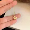 Nuevo Collar de Flor Cepillada 2026 para Mujer, Cadena para Clavícula Estilo Frío, Diseño de Nicho de Lujo Ligero, Moda de Alta Gama, Versátil