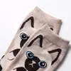 Calcetines Tobilleros de Algodón Estilo Japonés para Primavera y Verano, Calcetines Nuevos para Mujer, Calcetines Tobilleros Clásicos con Animales de Dibujos Animados para Mujer, Lindos Calcetines Cortos de Gato y Perro