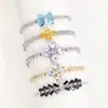 Pulsera Ajustable de Trébol de Cuatro Hojas para Transmisión en Vivo de TikTok Pulsera de Lujo Ligero Simple para Mujer Pulsera de Diamantes Ins para Mujer Regalo Pequeño