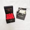 Caja de regalo, joyero portátil, caja de luz para pendientes, anillo y joyas, joyero, caja de flores rosas.
