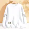 Top casual versátil holgado para hombre, sudadera para hombre, estilo primavera y otoño, jersey de cuello redondo, camiseta básica de manga larga para hombre