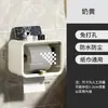 Caja de Pañuelos para Baño de Casa Montada en Pared Multifuncional a Prueba de Humedad Sin Taladro Baño Inodoro Portarrollos de Papel Higiénico Estante de Almacenamiento