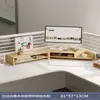 Suporte de computador com painel perfurado caixa de armazenamento de mesa prateleira de monitor de canto triângulo suporte de tela suporte
