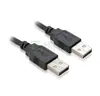 Cabo de Transferência de Dados USB Macho para Macho de 1,5m Cabo de Dados USB 2.0 A/A Alta Velocidade com Anel Magnético Preto Venda por Atacado