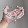 Gargantilha Choker Gravata Vazada de Design de Nicho Europeu e Americano, Colar Longo, Acessório Versátil e de Alta Qualidade para Meninas Modernas
