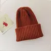 Gorro para Niños Nuevo Placa Ligera Color Sólido Gorro de Lana Tejido para Padres e Hijos Otoño e Invierno Cálido Gorro Protector de Orejas Moderno para Niños y Niñas