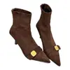 Botines de Punta Fina First Encounter Season para Mujer 2026 Otoño/Invierno Nuevo Estilo Botas para Mujer Botas de Tacón de Aguja Botas Adelgazantes Botines de Tacón Alto