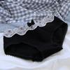 Ropa interior de mujer vintage con borde de encaje gris y negro, de algodón, con entrepierna de algodón, ropa interior de mujer, venta al por mayor A- 3