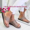 Clip Toe Slag 2020 Amazon Comércio Exterior Venda Quente Verão Flat Grosso Sola Desgaste Exterior Tamanho Grande Sandálias Meia Deslizamento Mulheres
