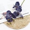 Flor artificial de alta calidad tacto 3 cabezas Wan Dailan boda decoración del hogar flor arreglo floral suave Hu Jilan flor para sostener