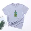 Comercio exterior Camiseta creativa casual europea y americana para mujer Camiseta de cuello redondo con estampado del mundo para mujer