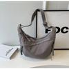 Bolso de hombro de gran capacidad para mujer, bolso de mano informal y sencillo, estilo coreano, para la axila, primavera 2025