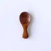 Preço de fábrica pequena colher de madeira cabo curto colher de leite em pó colher de chá colher de tempero colher de sal 8 outras crianças roda de cânhamo leve