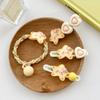 Bonito Doce Estrela Grampo de Cabelo Feminino Alta Estiramento Durável Corda Frente Bang Clipe Infantil Hairband Duckbill Clipe Headwear