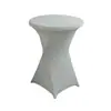 Venda Direta de Fábrica Capa para Mesa de Bar Cor Sólida Toalha de Mesa Alta para Mesa de Banquete Cocktail Mesa Alta Elástica Ajustável Capa para Mesa Redonda