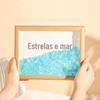 Porta-Retrato de Pedra de Cristal DIY Suporte de Exibição Tridimensional Vazado Ornamento Decoração de Casa Pendurado na Parede Moldura para Fotos Presente Estilo Europeu