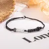 Pulseira Vintage de Obsidiana Koi com Corda Trançada Vermelha Design de Luxo Leve de Nicho Presente Boa Sorte Joia Versátil para Mulheres