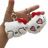 Muñeco de Peluche de Gato Gatito Chirriante de Dibujos Animados Colgante Lindo Gato de Arroz Seco Muñeco con Expresión de Gato Llorando Colgante