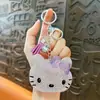 Llavero de Gato Incrustado con Diamantes, Elegante Colgante de Gato Coreano de Terciopelo Perforado en Caliente, Accesorios para Bolsos, Llavero, Pequeño Regalo al por Mayor