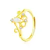 Anillo abierto fresco y dulce estilo bosque para mujer, simple y exquisito, compacto, diseño de nicho, moderno y versátil, joyería elegante