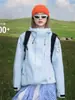 Jaqueta Três em Um Luotuo Estilo Igual para Mulheres, Conjunto de Viagem e Montanhismo à Prova de Vento e Impermeável Removível, Conjunto de Duas Peças com Logo Estampado