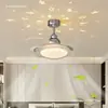 2026 Nuevo Ventilador de Techo con Luz Estilo Italiano para el Hogar, Ventilador de Techo Silencioso Creativo para Habitación Infantil y Dormitorio