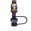 Amazon Hot Christmas Straw Cap Personalizado Soft Glue 10mm Straw Sleeve Party Straw Decorative Cap Capa de poeira