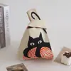 Conjunto Completo de Bolsas de Tricô Espessas de Lembrança, Sacolas de Presente Portáteis, Bolsas de Lembrança, Bolsas de Tricô com Flor de Tulipa