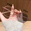 Gafas para miopía que cambian de color con filtro de luz azul, patillas con purpurina fina exquisita, montura poligonal, lentes que cambian de color para adelgazar el rostro, para mujer, transfronterizas
